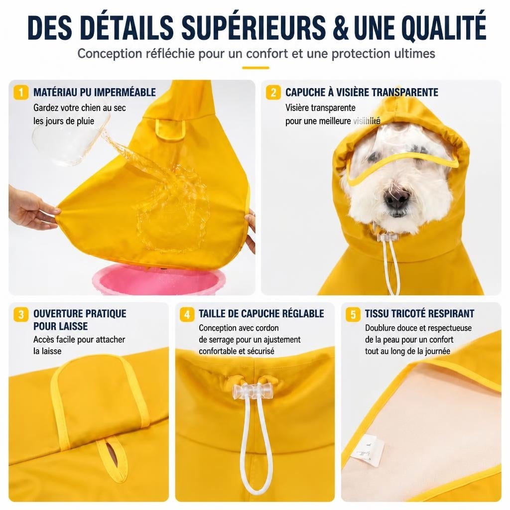 Manteau Imperméable à Capuche